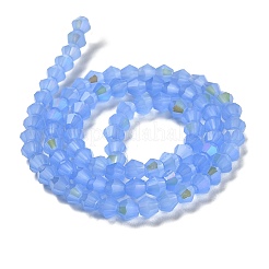 Nachahmung Jade galvanisieren Glasperlen Stränge&nbsp;LS-GLAA-F029-J4mm-D04