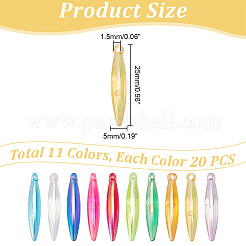 220 pz 11 colori pendenti in acrilico opaco&nbsp;SACR-AR0001-11
