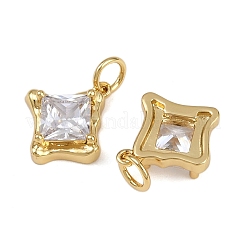Pendentifs avec zircon cubiques à micro-pavés en laiton&nbsp;KK-B150-14G
