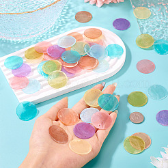 80 pz 8 colori pendenti in conchiglia capiz naturale verniciati a spruzzo&nbsp;BSHE-TA0001-24