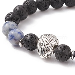 Set di braccialetti elasticizzati con pietre preziose miste naturali e sintetiche da 4 pz&nbsp;BJEW-TA00147