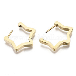 Boucles d'oreilles créoles en acier inoxydable 304&nbsp;STAS-R115-23G
