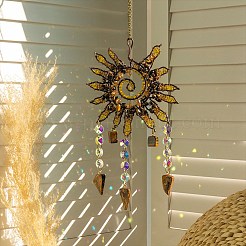 Spiralenförmige Sonnenfänger aus Kupferdraht&nbsp;HJEW-F027-07