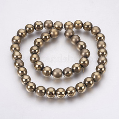 Electroplate non magnetici ematite sintetico fili di perline&nbsp;G-F585-B-10mm