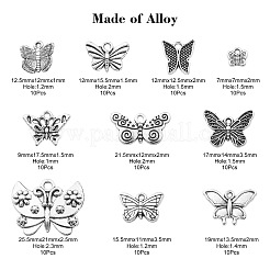 100 pièces 10 styles pendentifs en alliage de zinc de style tibétain&nbsp;TIBEP-CJ0002-91