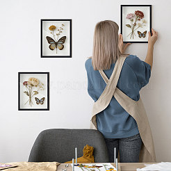 Support pour cadre photo en bois composite MDF pour fleurs séchées&nbsp;LS-DJEW-WH0028-057A