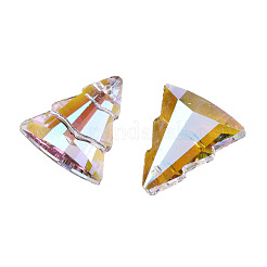 120pcs breloques en verre transparent galvanisé&nbsp;EGLA-N006-072
