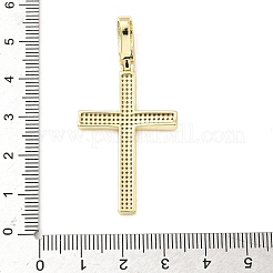 Grandi pendenti in ottone con micro pavé di zirconi chiari&nbsp;KK-B141-19G