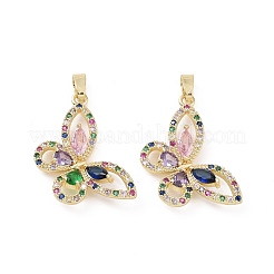 Pendentifs en laiton avec zircon cubique micro pavé&nbsp;KK-E068-VC408