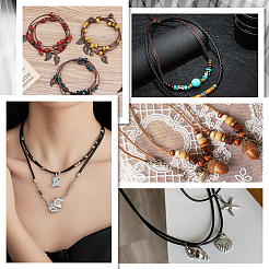 DIY-Set zur Herstellung von geflochtenen Kordel-Armbändern und Halsketten&nbsp;DIY-WH0504-09