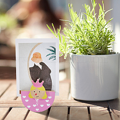 4 porte-cartes de visite en bois de 4 styles&nbsp;DIY-FH0005-45