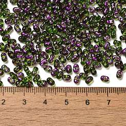 Spray bemalte Glasperlen&nbsp;SEED-F005-07A-04