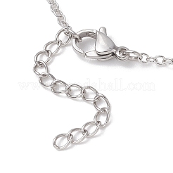 201 Edelstahl Stern-Mond-Anhänger Lariat Messingkabelkette Halsketten&nbsp;NJEW-JN05778