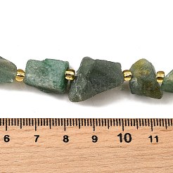Rohe raue natürliche grüne Aventurin-Perlenstränge&nbsp;G-Z087-A02