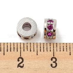 Perles de placage en laiton avec zircone cubique de micro pave&nbsp;KK-A196-04P