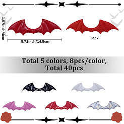 40 stücke 5 farben imitation leder teufel flügel ornament zubehör&nbsp;WI-GF0001-02