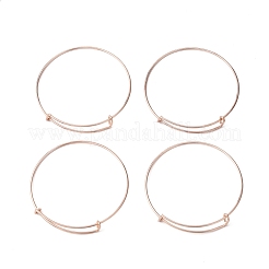 Einstellbare Eisen erweiterbar Armreif machen&nbsp;BJEW-R038-RG