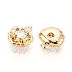 Pendentifs en laiton zircon cubique transparent&nbsp;KK-T078-14G