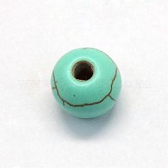 Kunsttürkisfarbenen Perlen&nbsp;TURQ-S283-28A