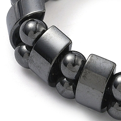 Valentine jour cadeaux pour mari bracelet extensible hématite synthétique magnétique&nbsp;IMB005-01