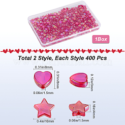 800 Stück 2 Stile umweltfreundliche transparente Acrylperlen&nbsp;TACR-SP0001-01F