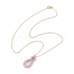 Colliers avec pendentif en forme de larme de verre&nbsp;NJEW-MZ00066-02