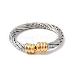Bracciali a polsino in acciaio inossidabile 304&nbsp;BJEW-P310-26A-GP