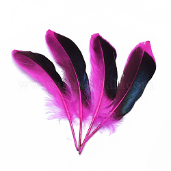 Accesorios de vestuario de plumas, teñido, magenta, 115~160x20~35mm