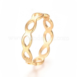 Revestimiento iónico (ip) 304 anillas de acero inoxidable, hueco, dorado, tamaño de 5~9, 15~19mm