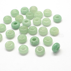 Aventurine vert naturel européen grand trou perles, rondelle, 13~14x7~8mm, Trou: 5mm