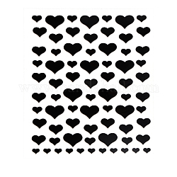 Calcomanías de pegatinas de transferencia negras 3d, autoadhesivo, diy nail tips decoraciones tip slider accesorio, patrón del corazón, 90x77mm