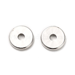Spacer бисер латунные, Плоский круглый / диск, платина, 7.5x1 мм, отверстие : 2 мм