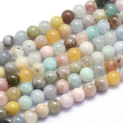 Natural Mixed Stone Beads Strands, Round, 6mm, Hole: 1mm, about 66pcs/strand, 15.5 inch(39.5cm)