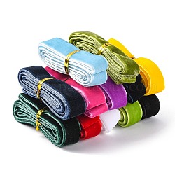 12 cinta de terciopelo de una sola cara de colores, 1 m / paquete, 12 paquete / sistema., color mezclado, 3/8 pulgada (9.5 mm), aproximamente 1 m / paquete, 12 paquete / juego