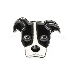 Pasador de perro esmaltado con embragues de mariposa de latón, insignia de aleación para ropa de mochila, pit bull terrier americano, 20x24x10mm, pin: 1.1 mm