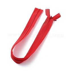 Accesorios de la ropa, cremallera de nylon, componentes de cremallera, rojo, 40x2.5 cm