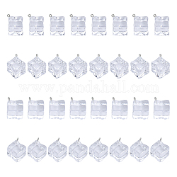 Chgcraft 32 Stück 2 Größen transparente Acryl-Eiswürfel-Anhänger, künstliche Eiswürfel-Anhänger, quadratische Würfel-Eis-Anhänger für Schmuckherstellung, Fotografie-Zubehör, 23 26 mm mm
