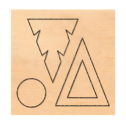 Matrice de découpe de coupe de bois, avec de l'acier, pour bricolage scrapbooking / album photo, carte de papier de bricolage décoratif, Motif géométrique, 10x10x2.4 cm