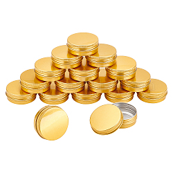 Nbeads 24 шт 30 г алюминиевые круглые банки, золотые дорожные банки жестяные контейнеры с завинчивающейся крышкой для свечей, мазь, косметические средства, специи