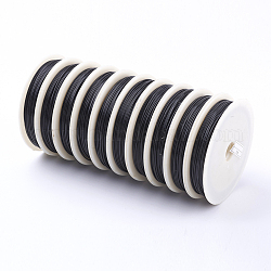 Alambre de cola de tigre, acero inoxidable recubierto de nylon, negro, 18 calibre, 1.0mm, aproximadamente 32.8 pie (10 m) / rollo