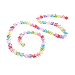 Chaînes de perles acryliques faites à la main, papillon, colorées, 16x15x5.5mm, environ 3.28 pied (1 m)/fil