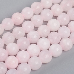 Бусы из натурального розового мангано-кальцита, круглые, 10 мм, отверстие : 1 мм, около 39 шт / нитка, 15.55 дюйм (39.5 см)