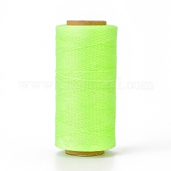 Cordón de poliéster encerado, cordón de micro macramé, hilo de coser encerado, piso, verde césped, 0.8mm, alrededor de 284.33 yarda (260 m) / rollo