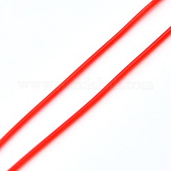 Filo di cristallo elastico coreano, stringa del braccialetto elastico, cordone di perline rotonde, rosso, 1mm, circa 27.34 iarde (25 m)/rotolo