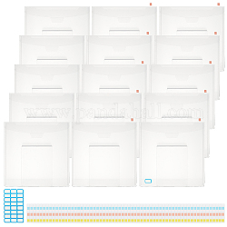 Ahadermaker 15 шт. A5 прозрачный пластиковый пакет для документов папка с файлами, мешочки для хранения мелких купюр, квадратный, 1 лист водонепроницаемых наклеек, 1 сумка для домашних животных, прямоугольные наклейки для маркировки, разноцветные, 20.5~322x12~321x0.2 мм