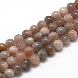 Chapelets de perles de sunstone naturelle naturelles, ronde, 4mm, Trou: 1mm, Environ 100 pcs/chapelet, 15.7 pouce