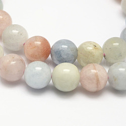 Chapelets de perles en morganite naturelle, ronde, 6mm, Trou: 0.8~1mm, Environ 66 pcs/chapelet, 15.7 pouce