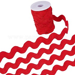 Gorgecraft Cinta con borde ondulado de poliéster de 10 yarda, ribete de encaje ondulado, Para costura de ropa y decoración artesanal., rojo, 3/4~1-3/8 pulgada (20~34 mm)