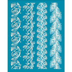 Plantilla de serigrafía, para pintar sobre madera, tela de camiseta de decoración de diy, pluma, 100x127mm