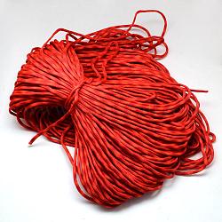 7 âmes intérieures cordes en polyester et spandex, pour la fabrication de bracelets en corde, rouge, 4mm, environ 109.36 yards (100m)/paquet, 420~500g / bundle